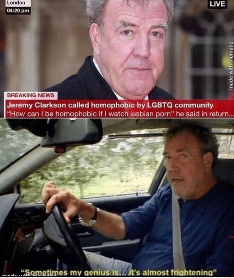 BREAKING NEWS Jeremy Clarkson called homophobic by LGBTQ community How can be hemnshubrc if watch lesbian porn he said in return ometimes mvm almost frightenina