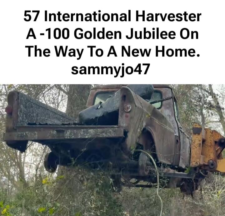 57 International Harvester A -100 Golden Jubilee On The Way To A New Home. sammyjo47