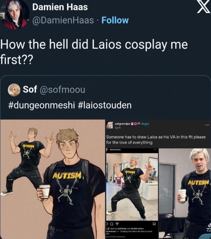 DELELEGEER AN DEINIENEERRE L How the hell did Laios cosplay me first Sof sofmoou dungeonmeshi laiostouden
