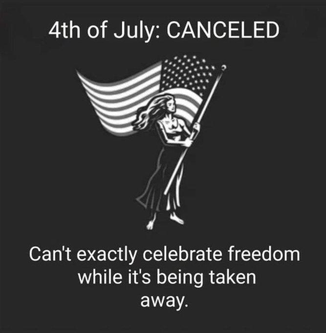 4th of July CANCELED Cant exactly celebrate freedom while its being taken ENE