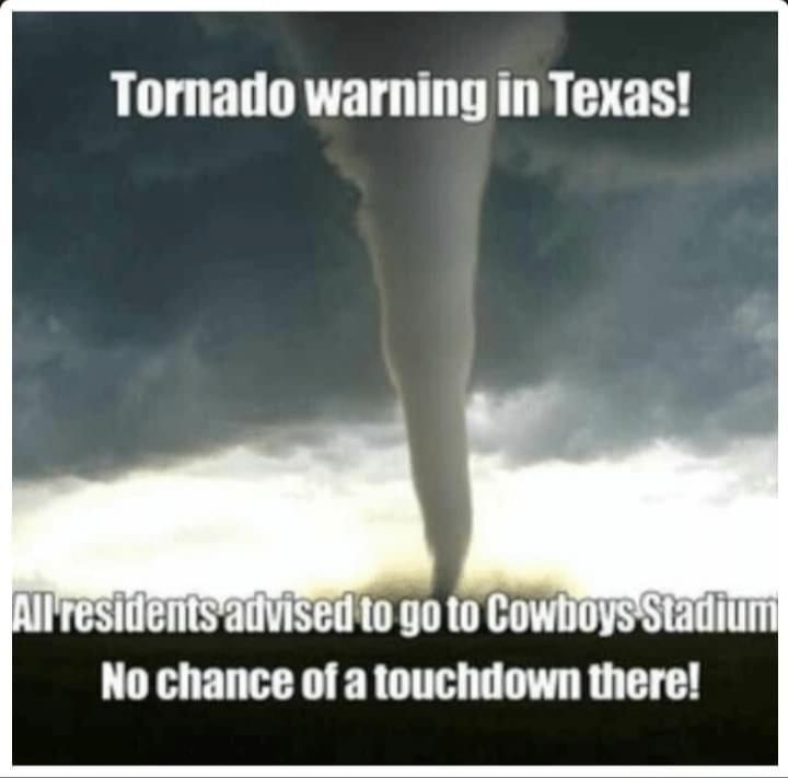 Tormado warning in Texas No chance of a touchdown there