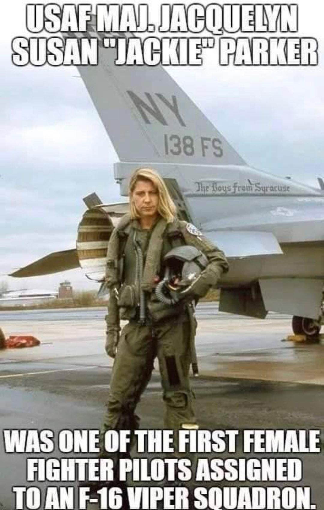 WAS IIIIE OF THE FIRST FEMALE FIGHTER PILOTS ASSIGNED TO AN F 16 VIPER SOUADRON