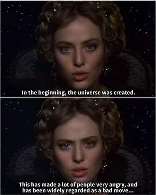 In the beginning the universe was created N R ER L LR G T RV T PO AT T has been widely regarded as a bad move