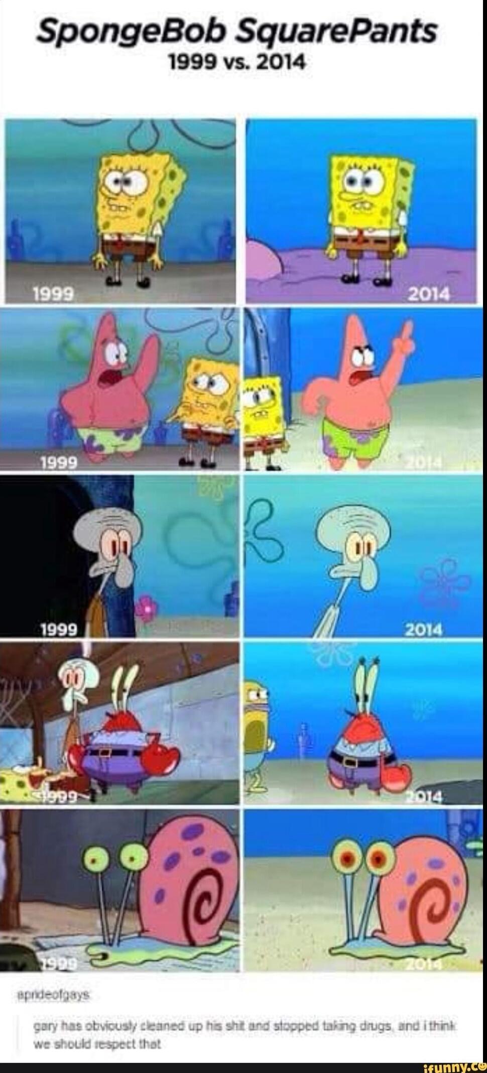 SpongeBob SquarePants 1999 vs 2014