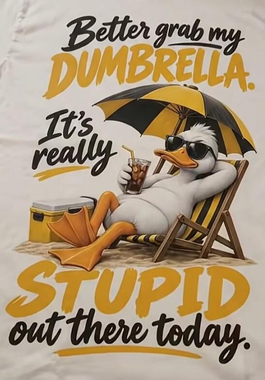 Better grab my DUMBRELLA. It's really STUPID out there today.