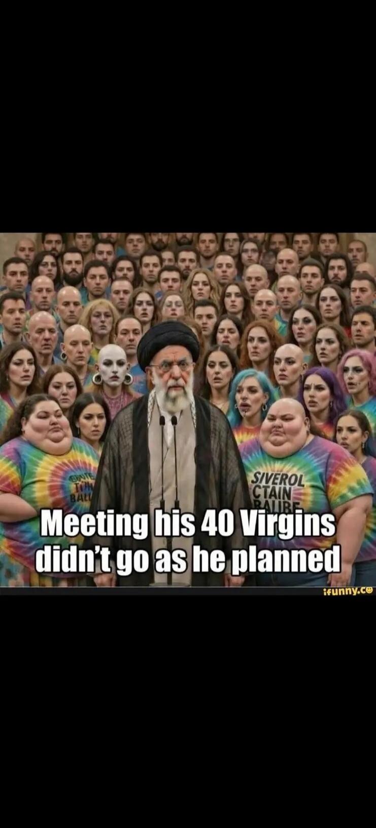 Meeting his 40 Virgins didn't go as he planned