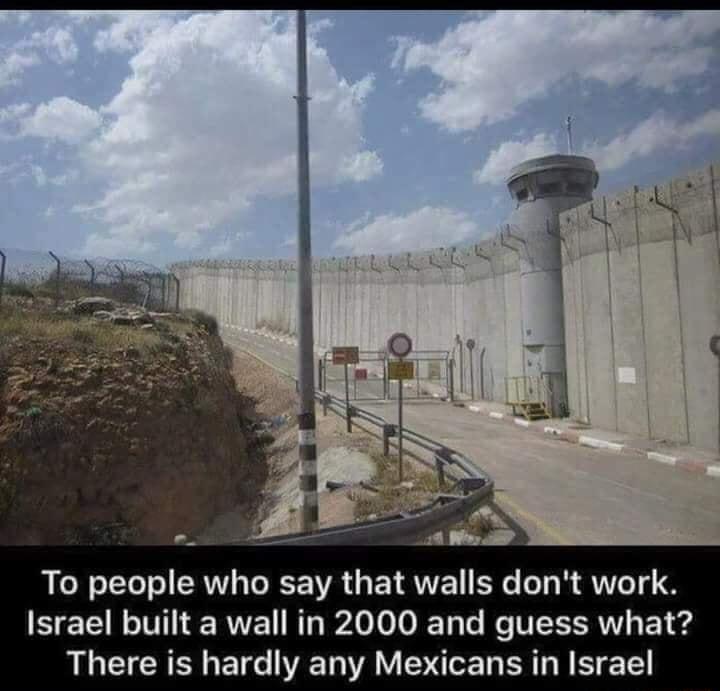 To people who say that walls dont work SEENTTTERTEN RGPl T R TEEERW Bl There is hardly any Mexicans in Israel