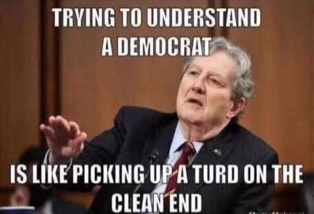TRYING TO UNDERSTAND A DEMOCRAT IS LIKE PICKING UP A TURD ON THE CLEAN END