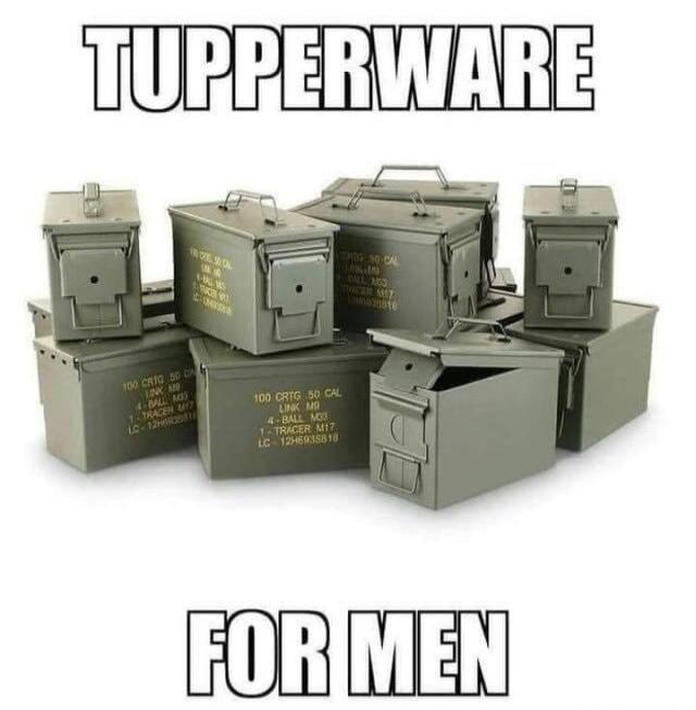 TUPPERWARE FOR MEN. 100 CRTG 50 CAL LINK M9 4-BALL M3 1-TRACER M17 LC-12H6935818