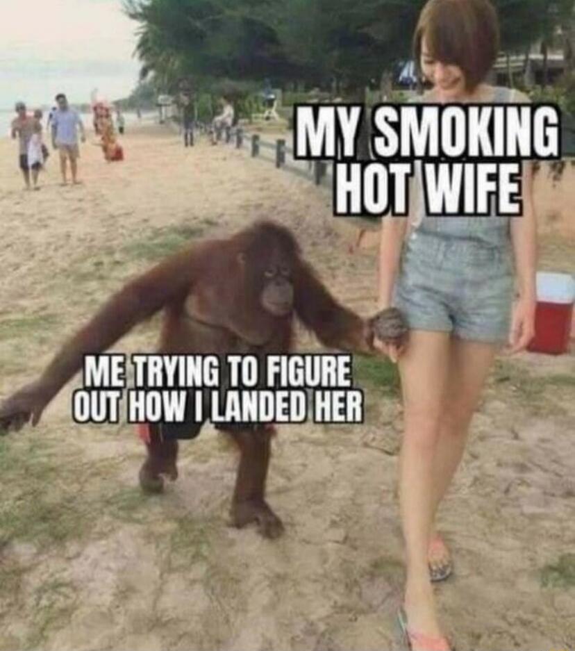 MY SMOKING HOT WIFE
ME TRYING TO FIGURE OUT HOW I LANDED HER