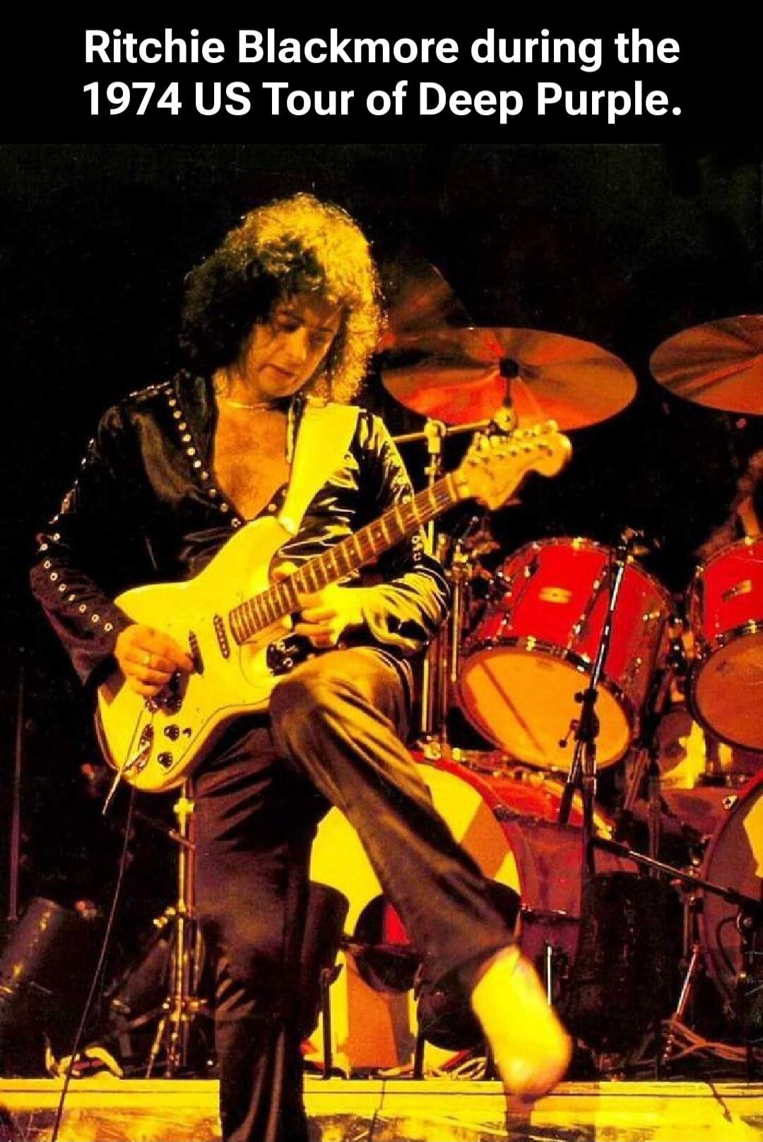 Ritchie Blackmore during the 1974 US Tour of Deep Purple.