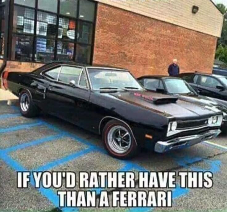 IF YOU'D RATHER HAVE THIS THAN A FERRARI. SIX PACK.