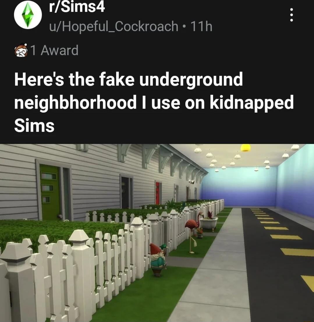 rSims4 uHopeful_Cockroach 11h ARNEL Heres the fake underground neighbhorhood I use on kidnapped
