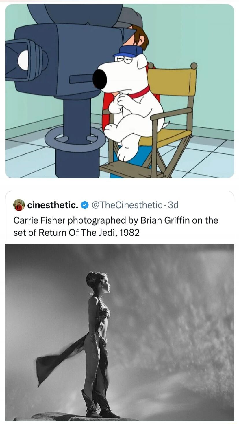 Carrie Fisher photographed by Brian Griffin on the set of Return Of The Jedi, 1982