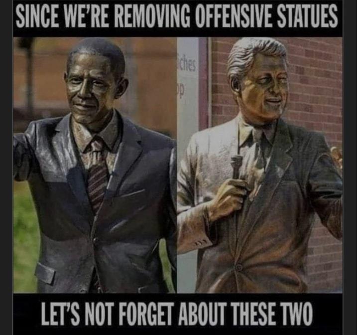 SINCE WERE REMOVING OFFENSIVE STATUES IITS NOT FORGET ABOUT THESE TWO