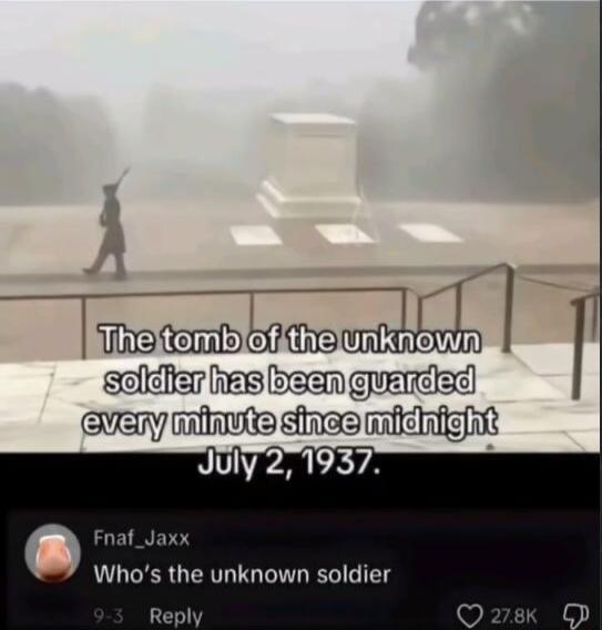mmm gfmyrmgammm Fn Whos the unknown soldier R