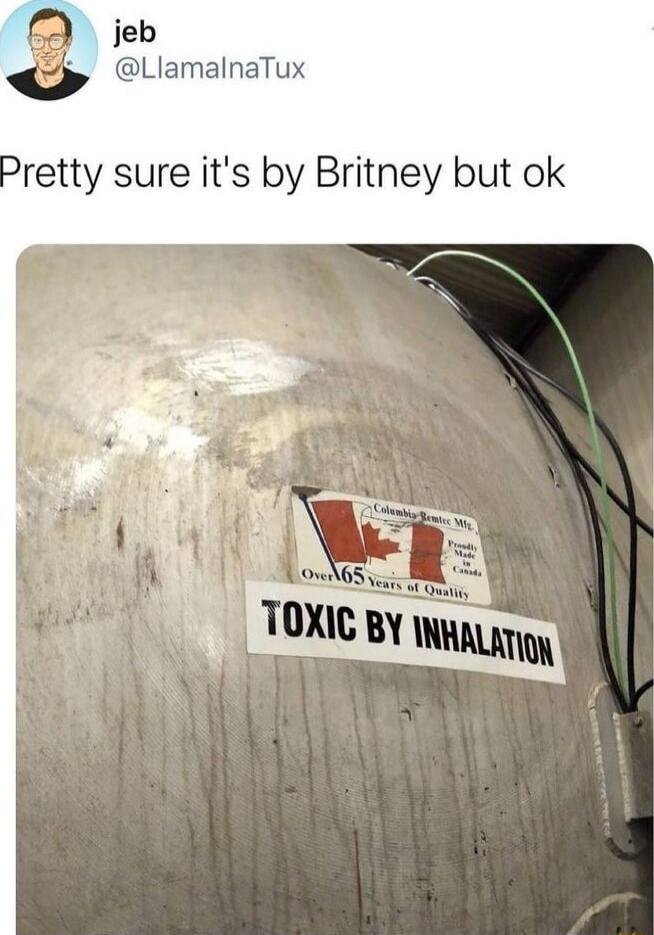 Pretty sure it's by Britney but ok
TOXIC BY INHALATION