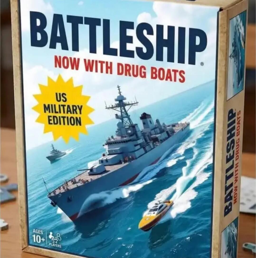 BATTLESHIP NOW WITH DRUG BOATS US MILITARY EDITION