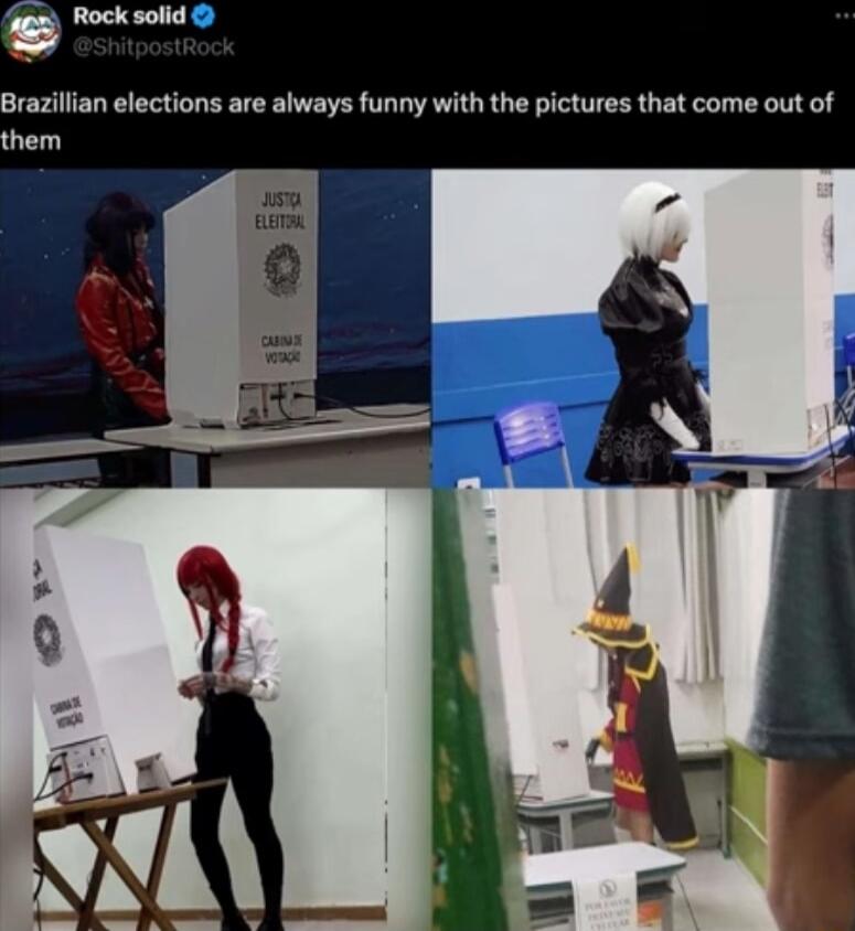 Rock solid Brazillian elections are always funny with the pictures that come out of them