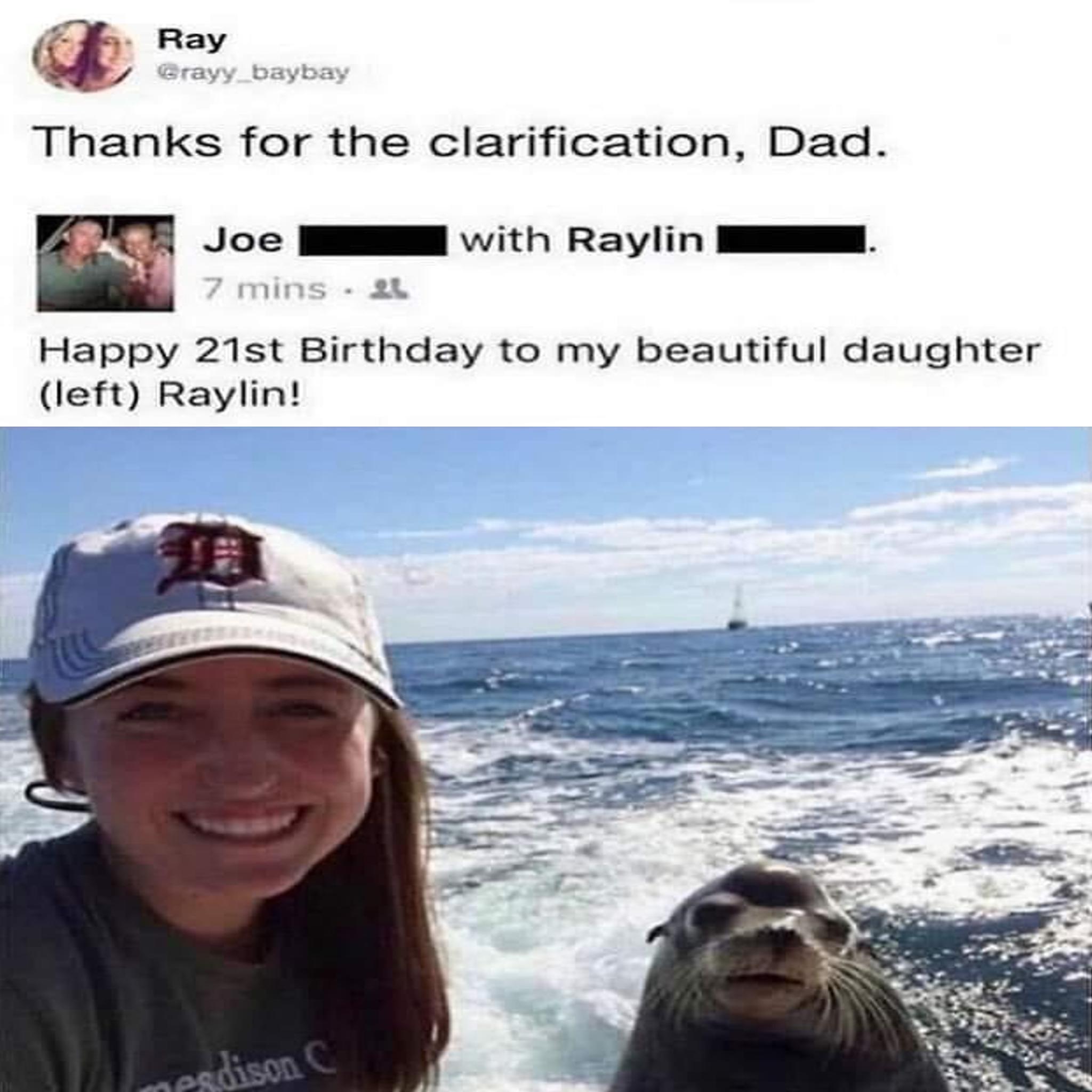 Ray Thanks for the clarification Dad Joe EEEEEE with Raylin EENS Happy 21st Birthday to my beautiful daughter left Raylint
