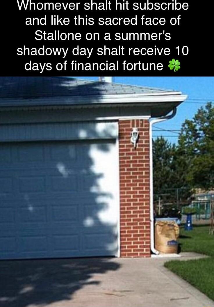 Whomever shalt hit subscribe EURICRUIEECET R TN Stallone on a summers shadowy day shalt receive 10 days of financial fortune