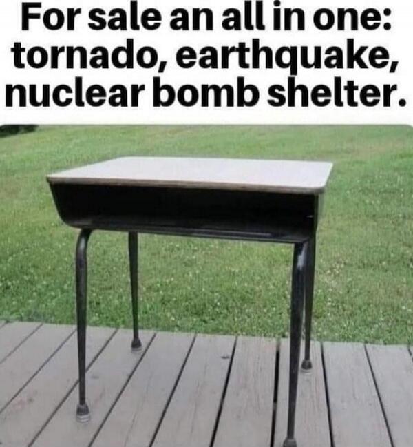 For sale an all in one: tornado, earthquake, nuclear bomb shelter.