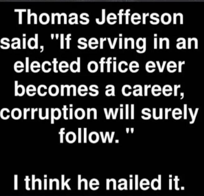 Thomas Jefferson said, 