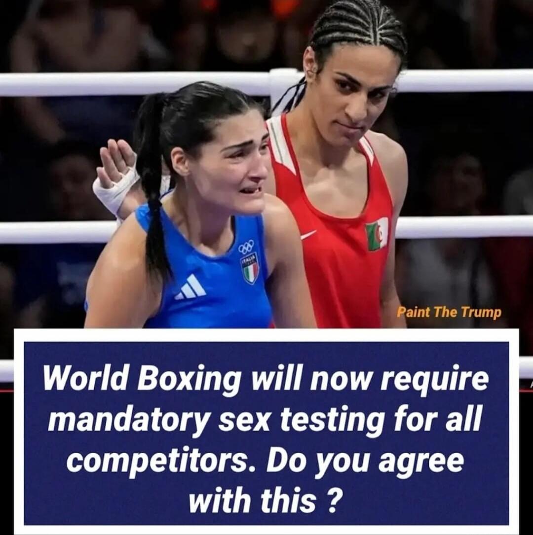 World Boxing will now require mandatory sex testing for all competitors. Do you agree with this?