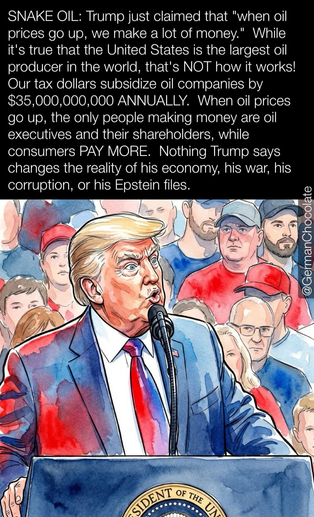 SNAKE OIL: Trump just claimed that 