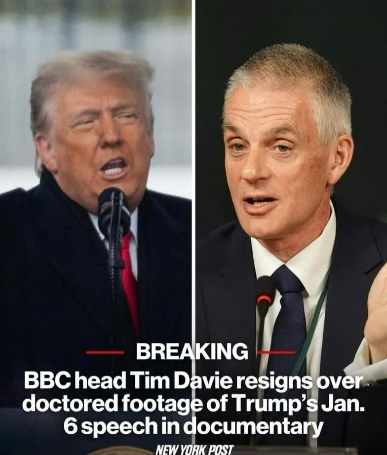 BREAKING BBC head Tim Davie resigns over doctored footage of Trump’s Jan. 6 speech in documentary
NEW YORK POST