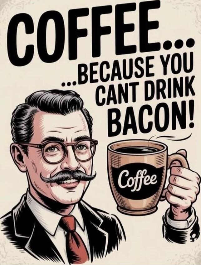 COFFEE... BECAUSE YOU CAN'T DRINK BACON!