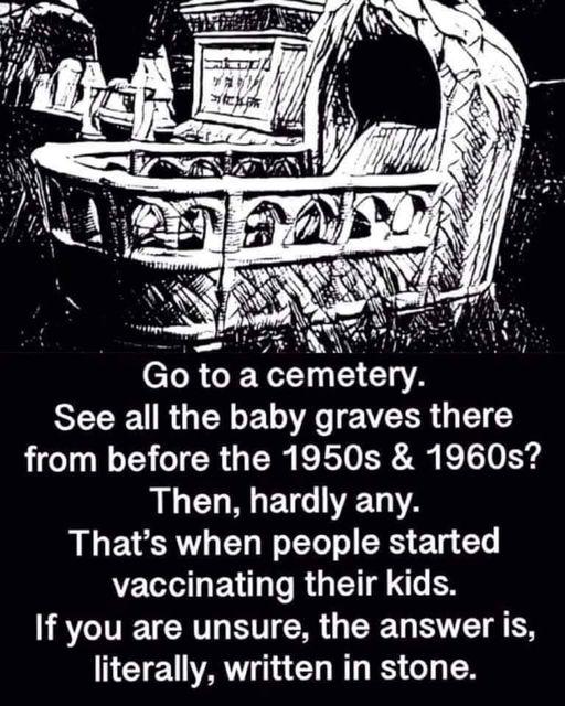 SECE RGN ETOR E W T from before the 1950s 1960s LG RLETGETA Thats when people started vaccinating their kids If you are unsure the answer is literally written in stone