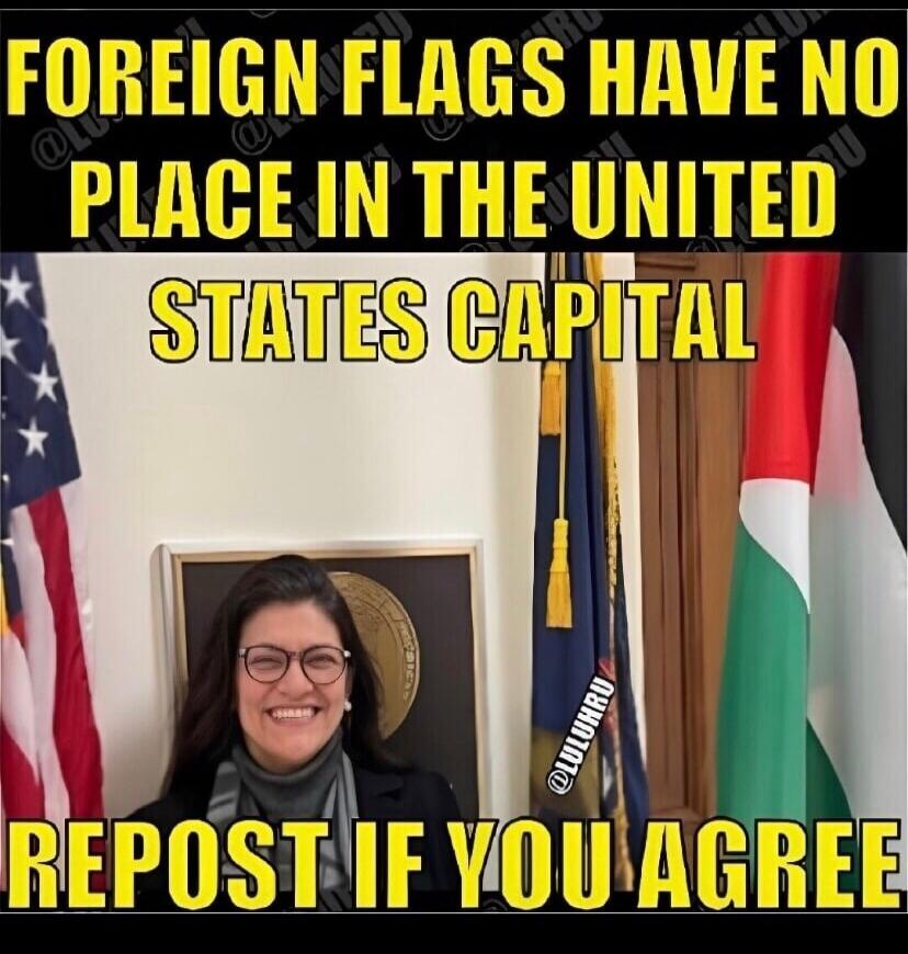 FOREIGN FLAGS HAVE NO PLACE IN THE UNITED STATES CAPITAL\nSTATES CAPITAL\nREPOST IF YOU AGREE