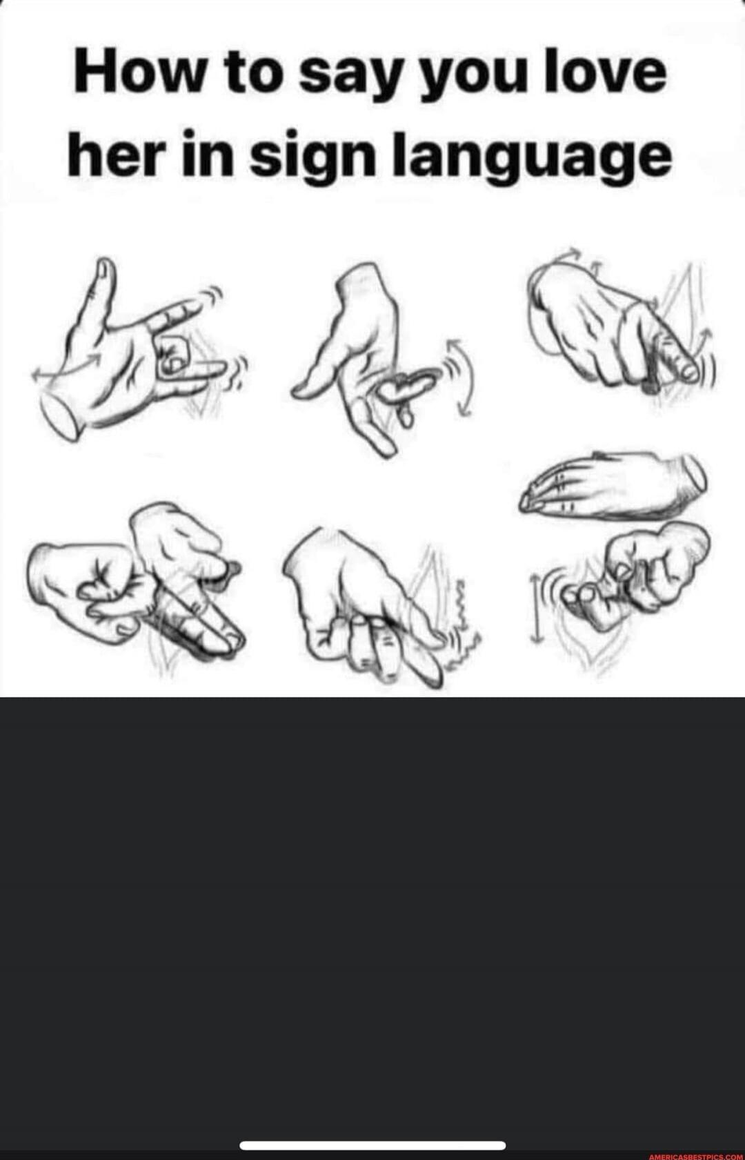 How to say you love her in sign language