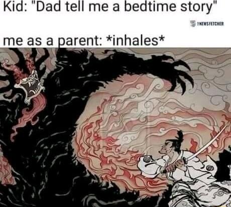 Kid Dad tell me a bedtime story parent inhales 3