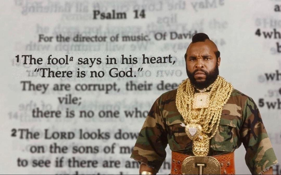 Psalm 14 9 For the director of music Of 1The fool says in his heart There is no God