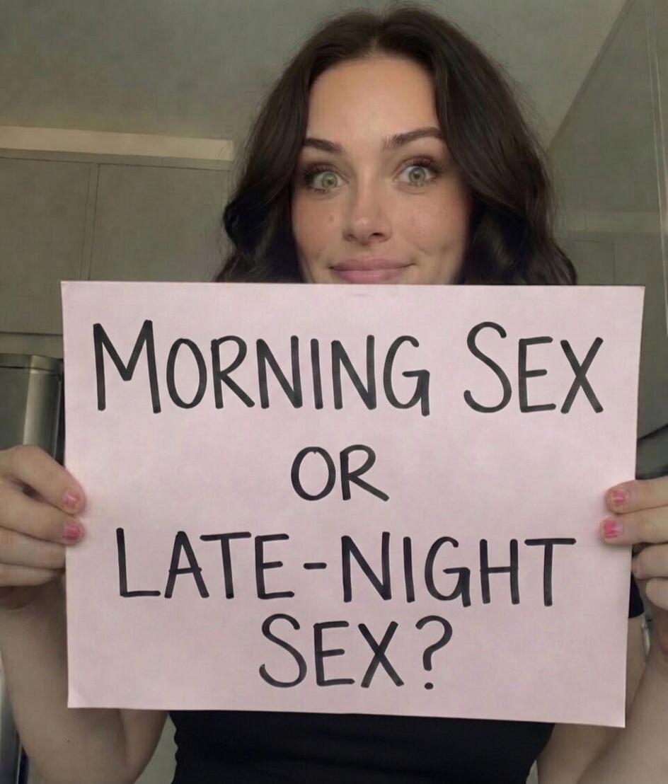 MORNING SEX OR LATE-NIGHT SEX?