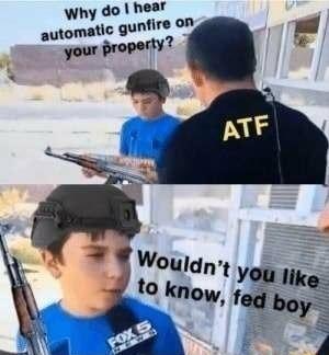 Why do hear automatic gunfi re on riy f