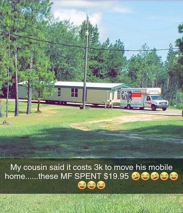 My cousin said it costs 3k to move his mobile homethese MF SPENT 1995