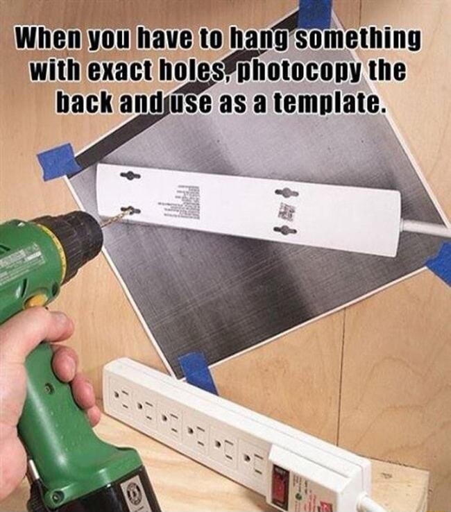 4 Whenyoulhavetohandsomething with exactholesihotocopy the back angjiSe as a template