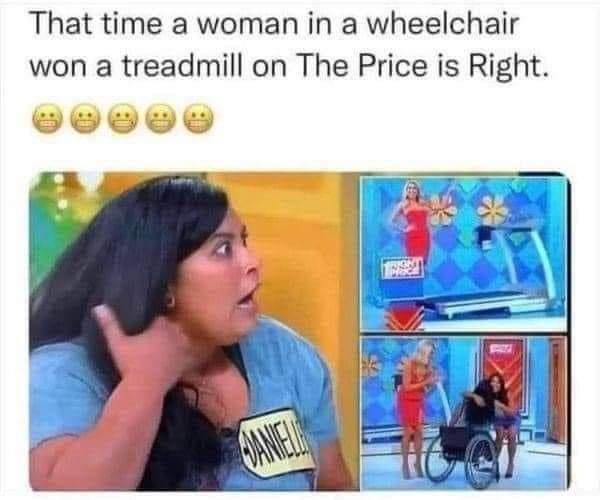 That time a woman in a wheelchair won a treadmill on The Price is Right