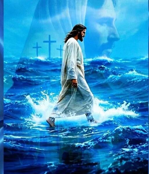 Jesus walking on water