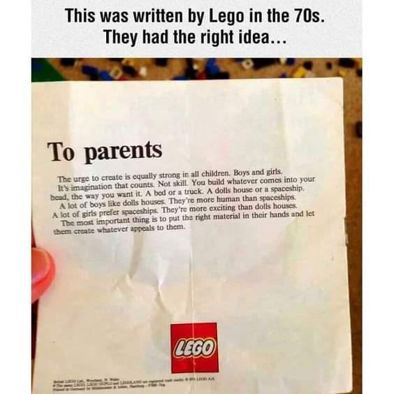 This was written by Lego in the 70s They had the right idea o o o e gl b the