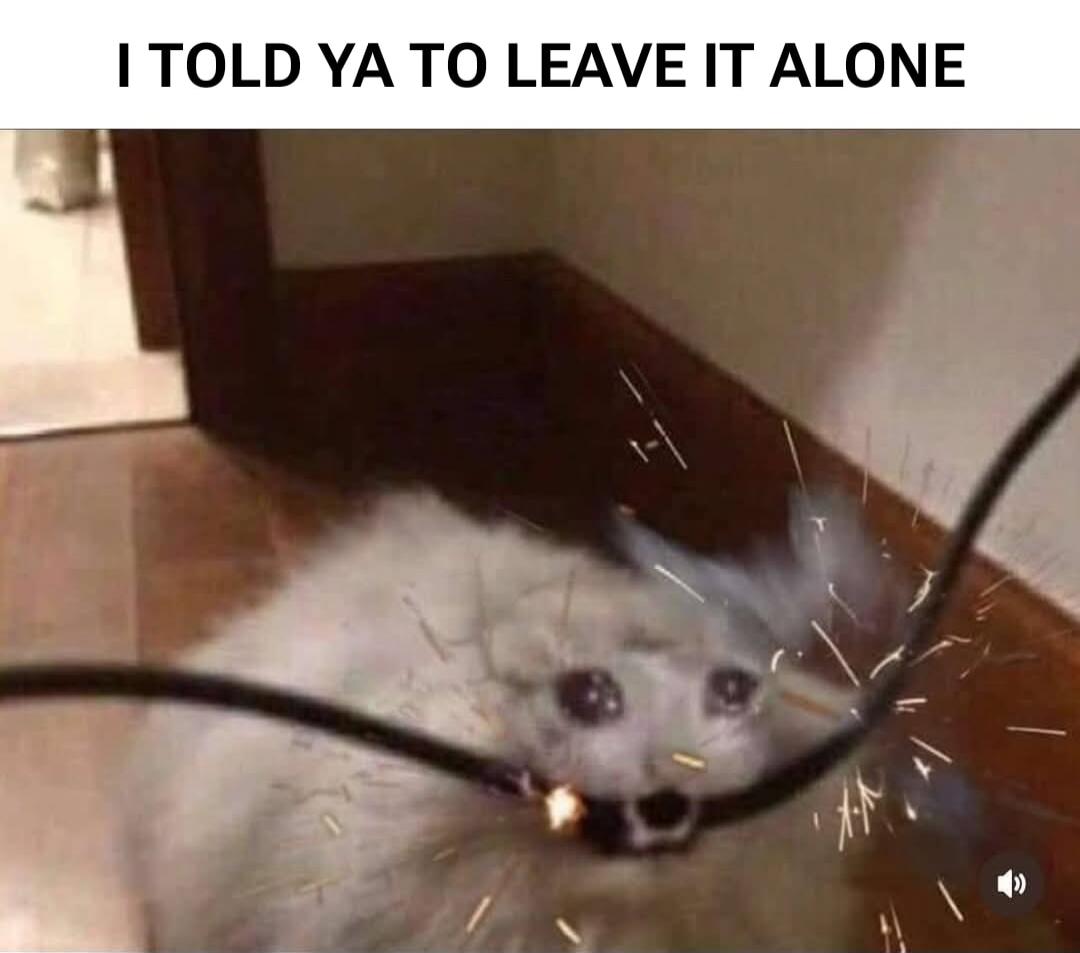 I TOLD YA TO LEAVE IT ALONE