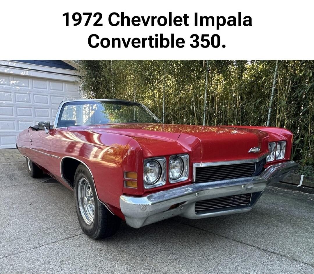 1972 Chevrolet Impala Convertible 350.