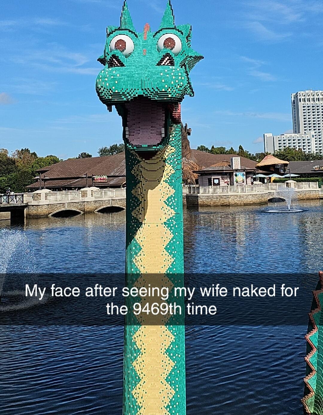 My face after my wife naked for the th time