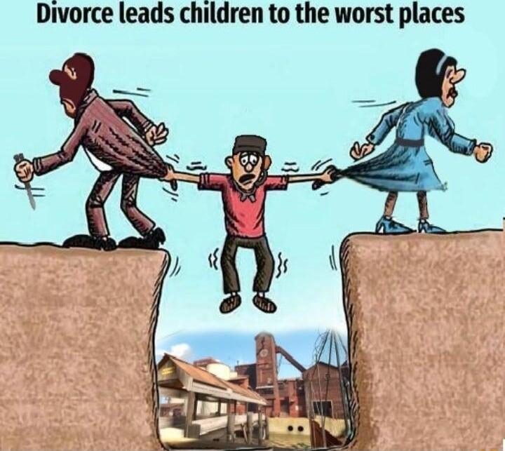 Divorce leads children to the worst places