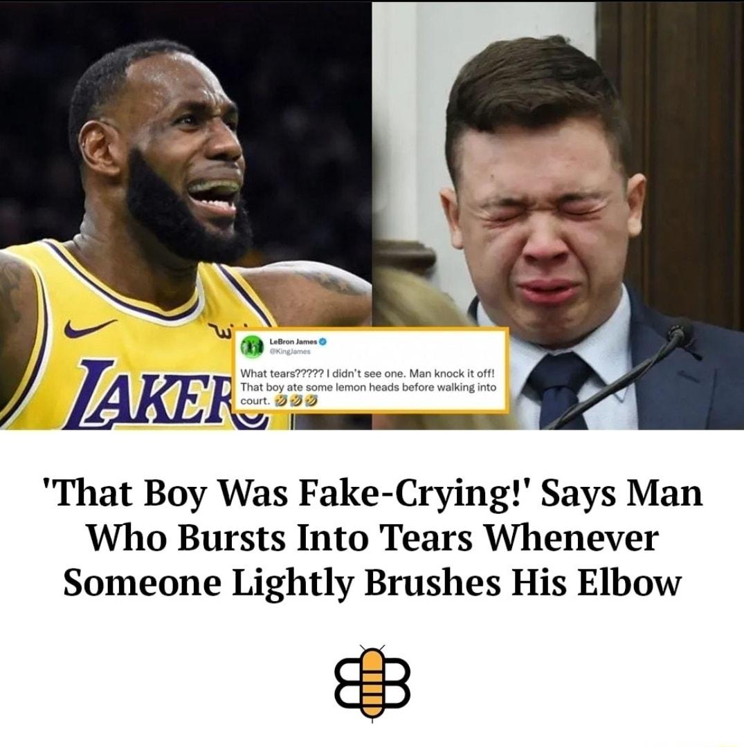 That Boy Was Fake Crying Says Man Who Bursts Into Tears Whenever Someone Lightly Brushes His Elbow 3