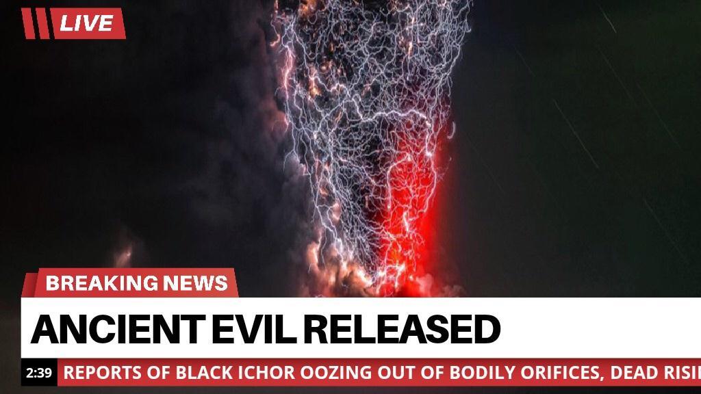 73 BREAKING NEWS ANCIENTEVIL RELEASED 235 REPORTS OF BLACK ICHOR OOZING OUT OF BODILY ORIFICES DEAD RISI