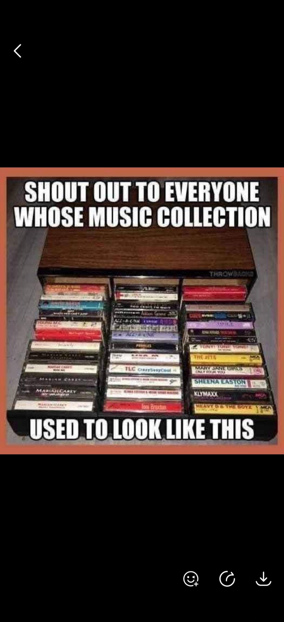 SHOUT OUT TO EVERYONE WHOSE MUSIC COLLECTION USED TO LOOK LIKE THIS THROWBACKS Mariah Carey TLC CrazySexyCool Toni Braxton The Jets Mary Jane Girls Sheena Easton Klymaxx Heavy D & The Boyz